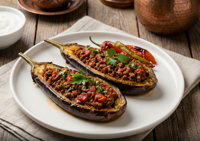 Turkish Stuffed Eggplant (Karniyarik)