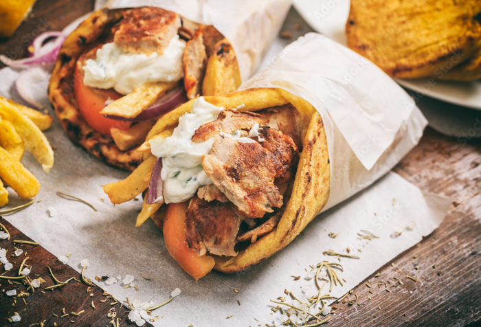 Chicken Gyros with Spiced Yoghurt Marinade