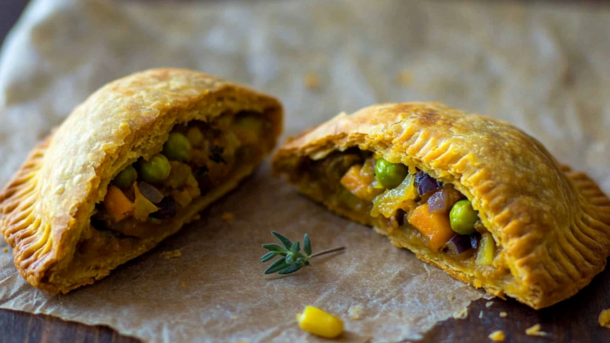 Jamaican Veggie Patties with Turmeric Coconut Crust