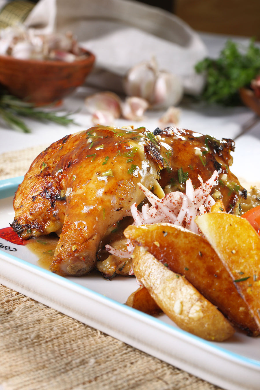 Greek-Style Black Pepper & Lemon Roast Chicken with Potatoes