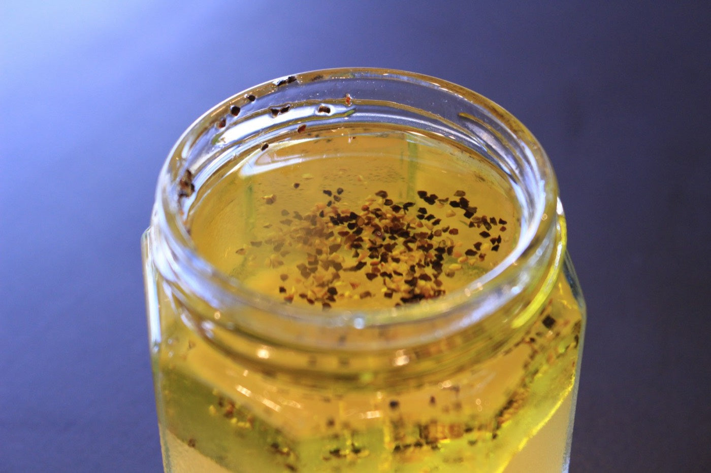 Bocal d’huile de piment maison