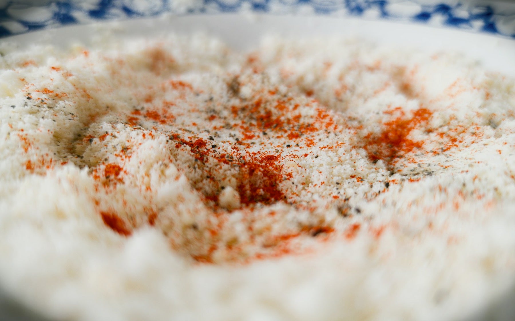 Rice pudding dusted with cinnamon sugar