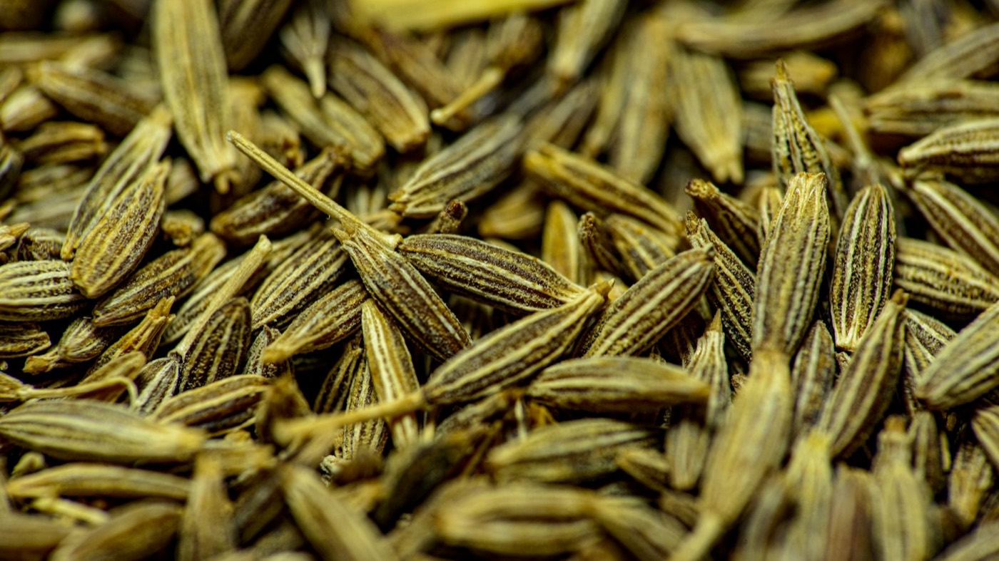 Graines de cumin séchées, en gros plan